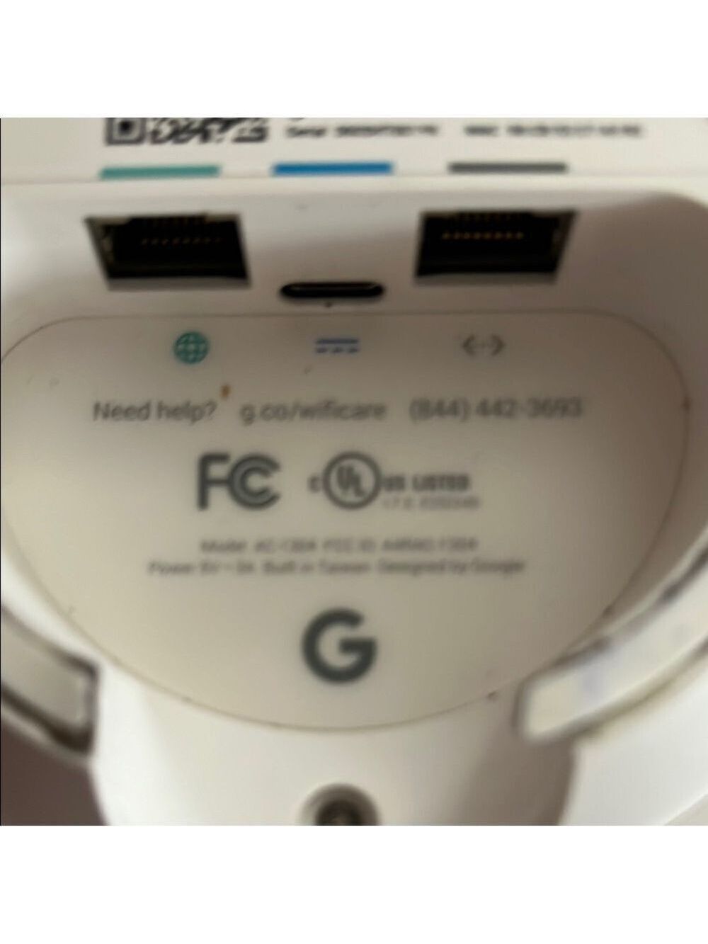 Google White WiFi Router with power adapter - Picture 2 of 4